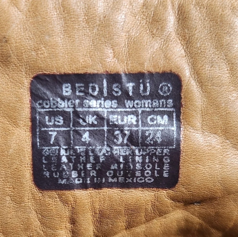 BED STU Leather Tan/Black‎ Distressed Tall Boots